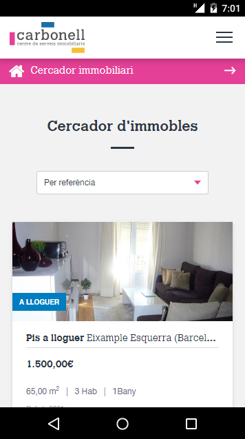 Cercador immobiliari a Barcelona